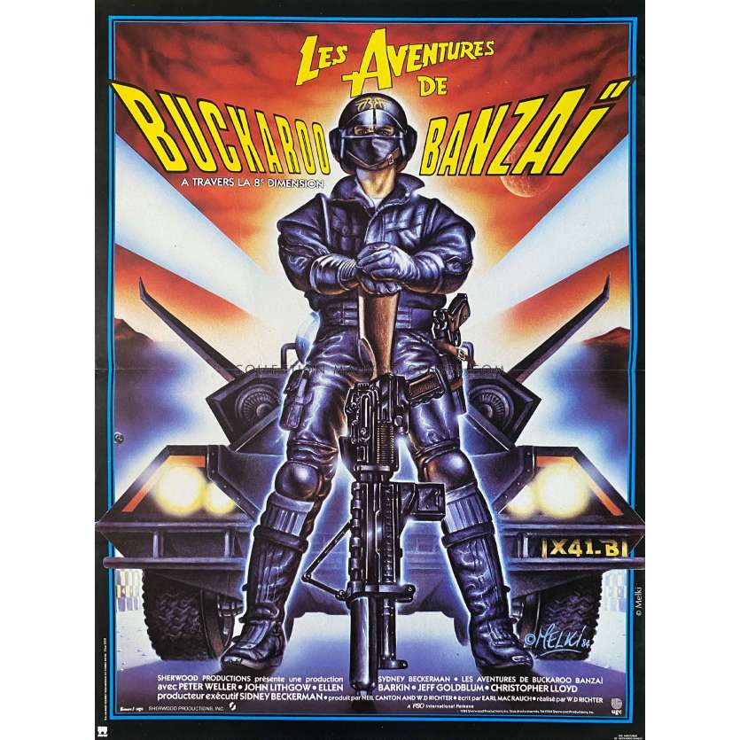 BUCKAROO BANZAI French Movie Poster- 15x21 in. - 1984 - W.D. Richter, Peter Weller