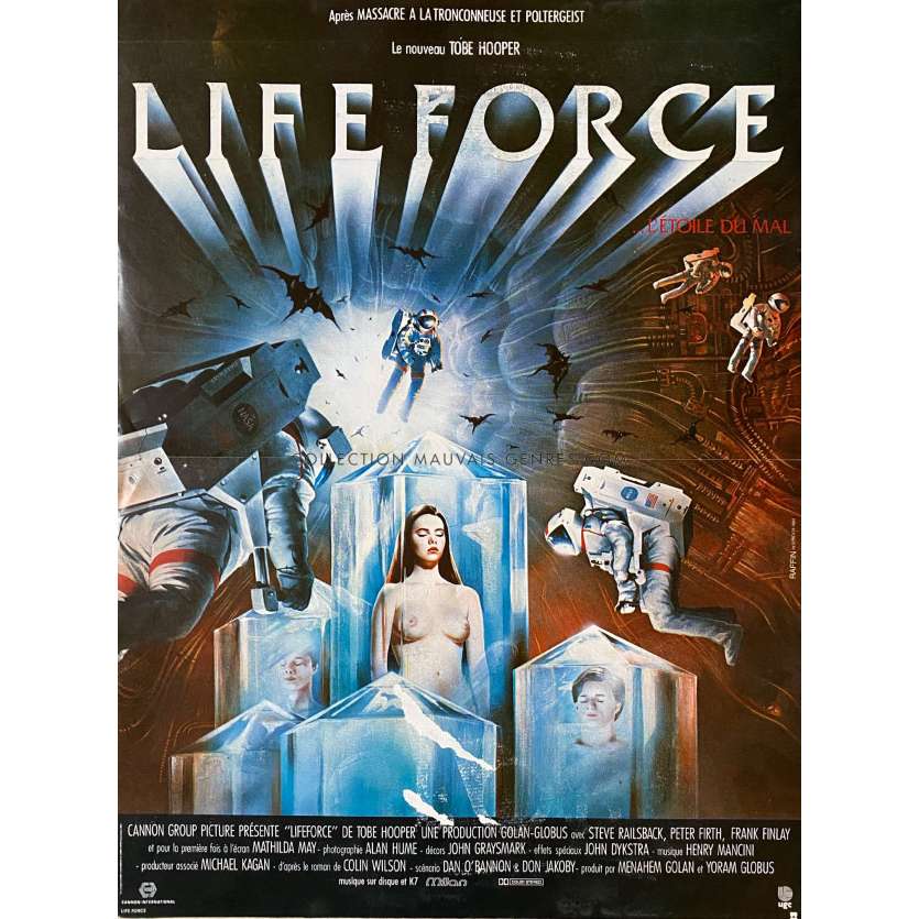 LIFEFORCE Affiche de film- 40x54 cm. - 1985 - Mathilda May, Tobe Hooper