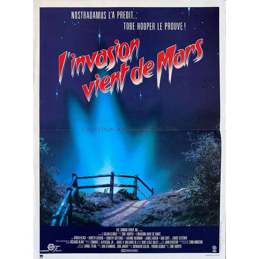 INVADERS FROM MARS French Movie Poster- 15x21 in. - 1986 - Tobe Hooper, Karen Black