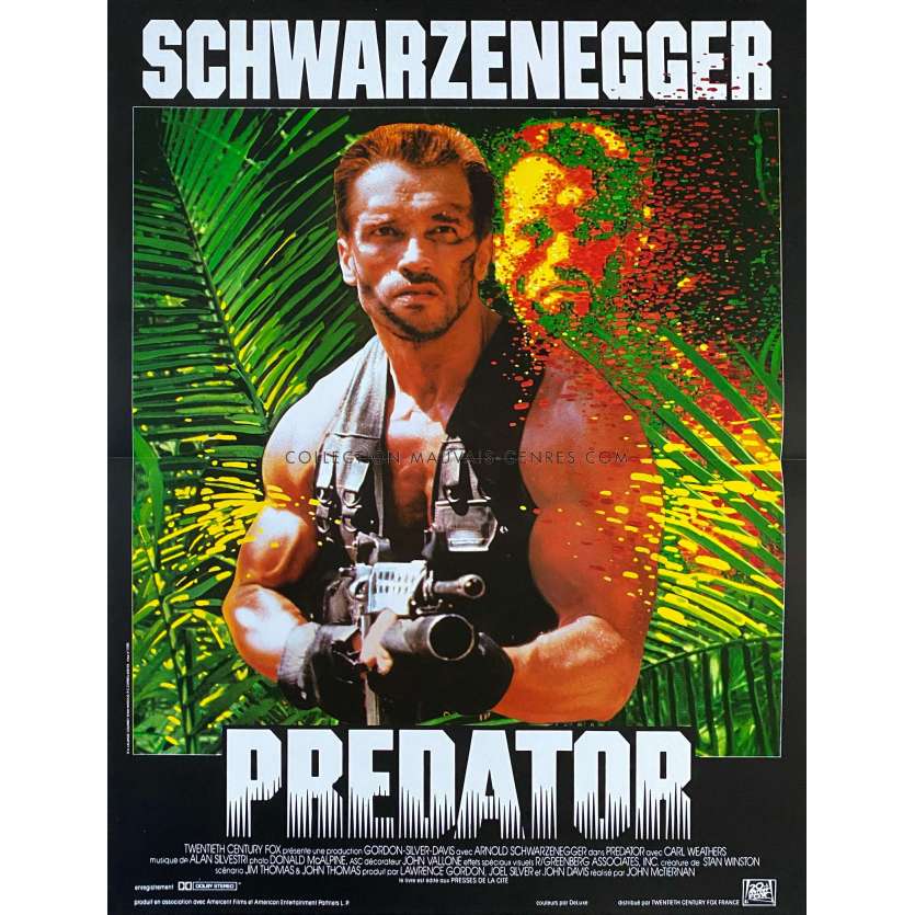 PREDATOR Affiche de film- 40x54 cm. - 1987 - Arnold Schwarzenegger, John McTiernan