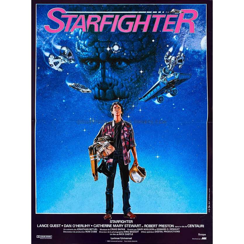 THE LAST STARFIGHTER French Movie Poster- 15x21 in. - 1984 - Nick Castle, Lance Guest