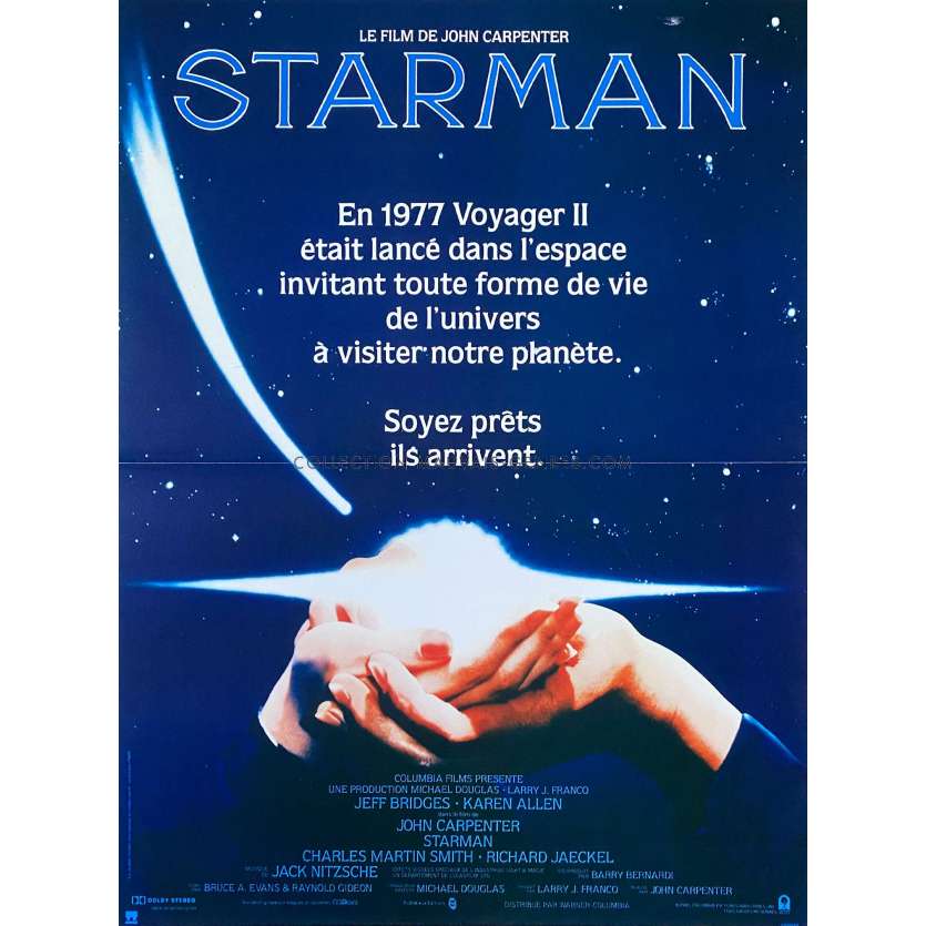 STARMAN French Movie Poster- 15x21 in. - 1984 - John Carpenter, Jeff Bridges