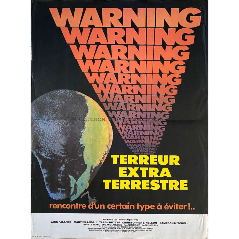 WARNING TERREUR EXTRA-TERRESTRE Affiche de film- 40x54 cm. - 1980 - Jack Palance, Greydon Clark