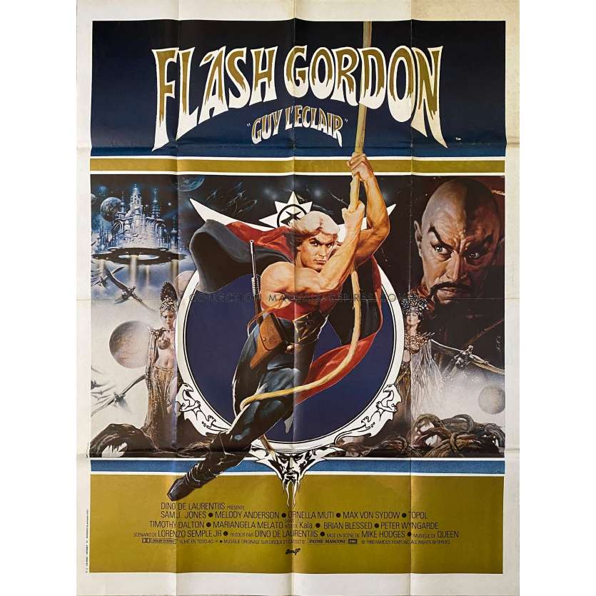 FLASH GORDON Affiche de film- 120x160 cm. - 1980 - Max Von Sidow, Mike Hodges