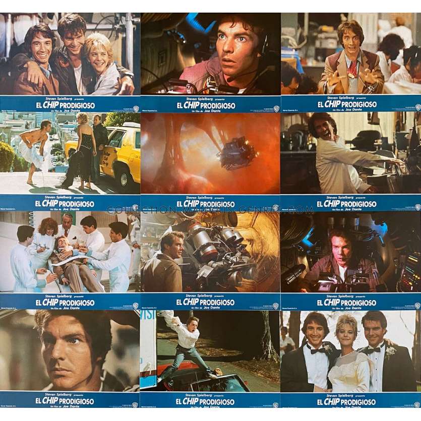 INNERSPACE Spanish Lobby Cards- 9x12,5 in. - 1987 - Joe Dante, Dennis Quaid