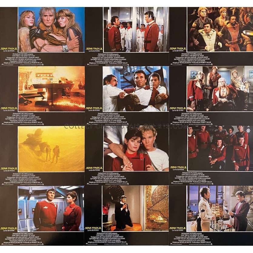 STAR TREK 2 : LA COLERE DE KHAN Photos de film x12 - 23x32 cm. - 1982 - Leonard Nimoy, Nicholas Meyer