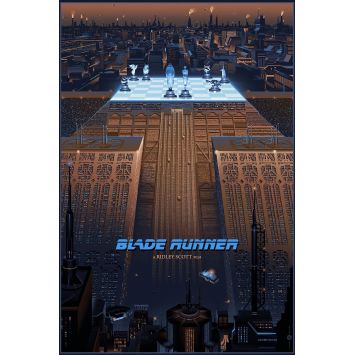 BLADE RUNNER Art Print Final Chess game - 61x91 cm. - 1982/2023 - Harrison Ford, Ridley Scott