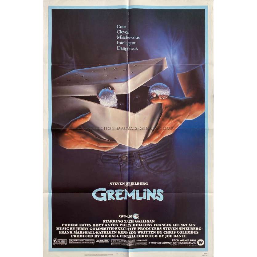 GREMLINS US Movie Poster- 27x41 in. - 1984 - Joe Dante, Zach Galligan
