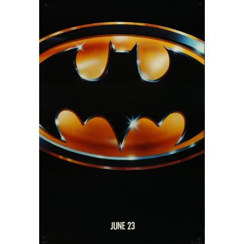BATMAN Affiche de film Prev. - 69x104 cm. - 1989 - Jack Nicholson, Tim Burton