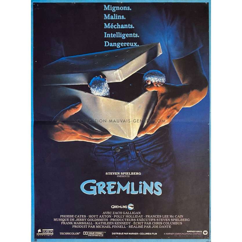 GREMLINS French Movie Poster- 15x21 in. - 1984 - Joe Dante, Zach Galligan