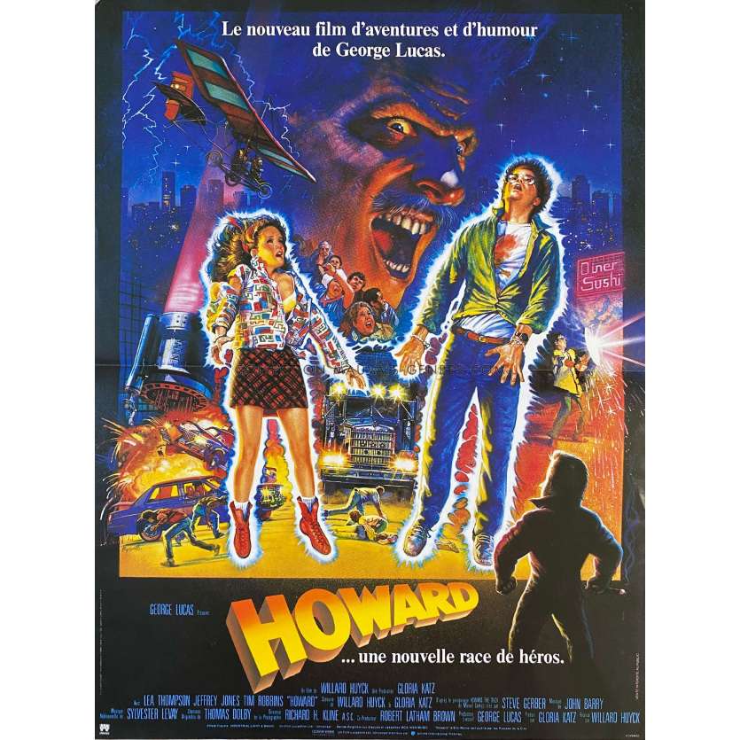 HOWARD Affiche de film- 40x54 cm. - 1986 - Tim Robbins, George Lucas