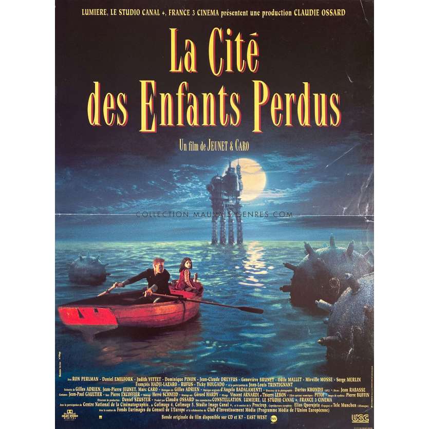 THE CITY OF THE LOST CHILDREN French Movie Poster- 15x21 in. - 1995 - Jean-Pierre Jeunet, Marc Caro, Ron Perlman