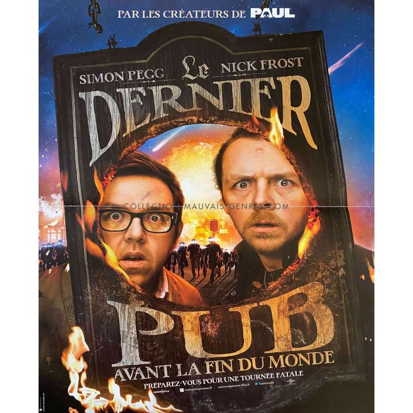 THE WORLD'S END French Movie Poster- 15x21 in. - 2013 - Edgar Wright, Simon Pegg