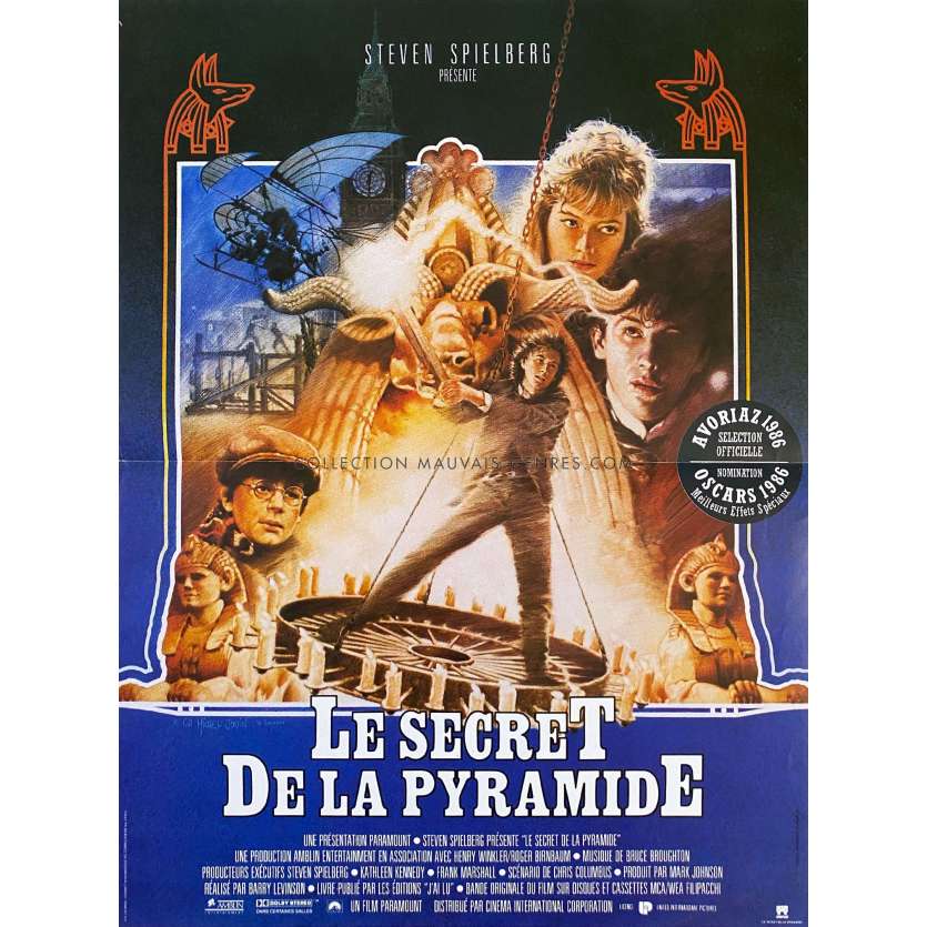 LE SECRET DE LA PYRAMIDE Affiche de film- 40x54 cm. - 1985 - Nicholas Rowe, Barry Levinson