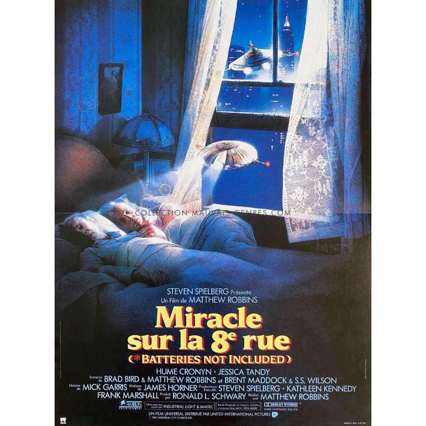 BATTERIES NOT INCLUDED French Movie Poster- 15x21 in. - 1987 - Matthew Robbins, Hume Cronyn