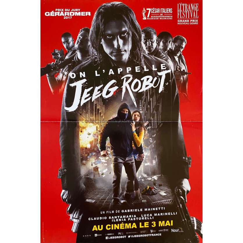 THEY CALL ME JEEG ROBOT French Movie Poster- 15x21 in. - 2015 - Gabriele Mainetti, Claudio Santamaria