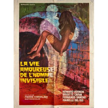 LA VIE AMOUREUSE DE L'HOMME INVISIBLE Affiche de film- 60x80 cm. - 1970 - Howard Vernon, Pierre Chevalier