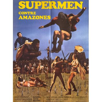 SUPERMEN CONTRE LES AMAZONES Affiche de film- 60x80 cm. - 1974 - Aldo Canti, Alfonso Brescia