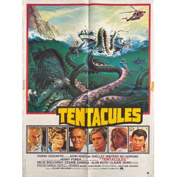 TENTACLES French Movie Poster- 23x32 in. - 1977 - Ovidio G. Assonitis, John Huston