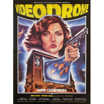 VIDEODROME French Movie Poster- 20x28 in. - 1983 - David Cronenberg, James Woods