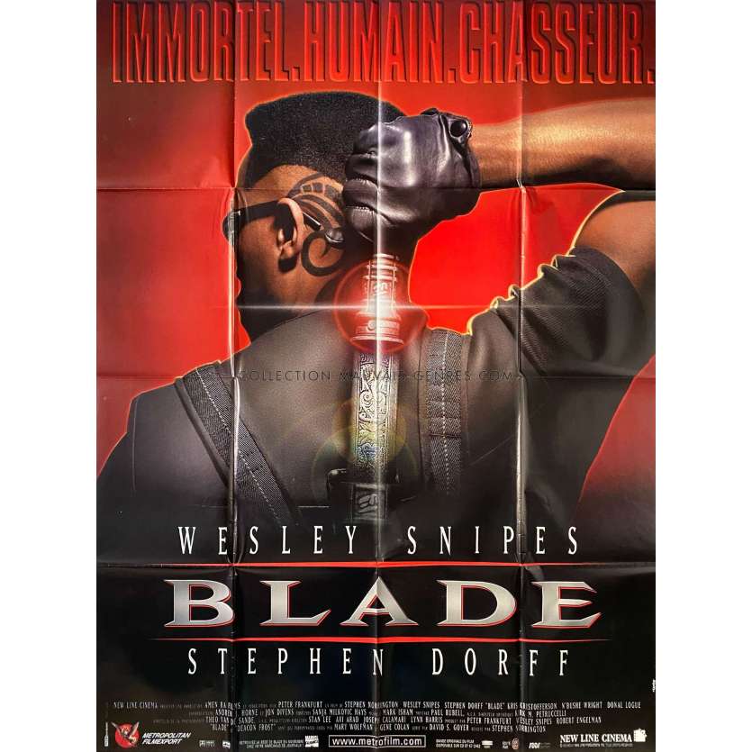BLADE French Movie Poster- 47x63 in. - 1998 - Stephen Norrington, Wesley Snipes