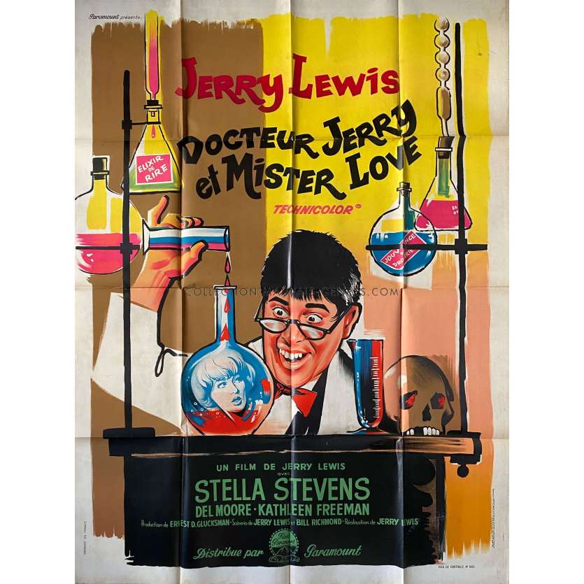 DR JERRY ET MISTER LOVE Affiche de film- 120x160 cm. - 1963 - Stella Stevens, Jerry Lewis
