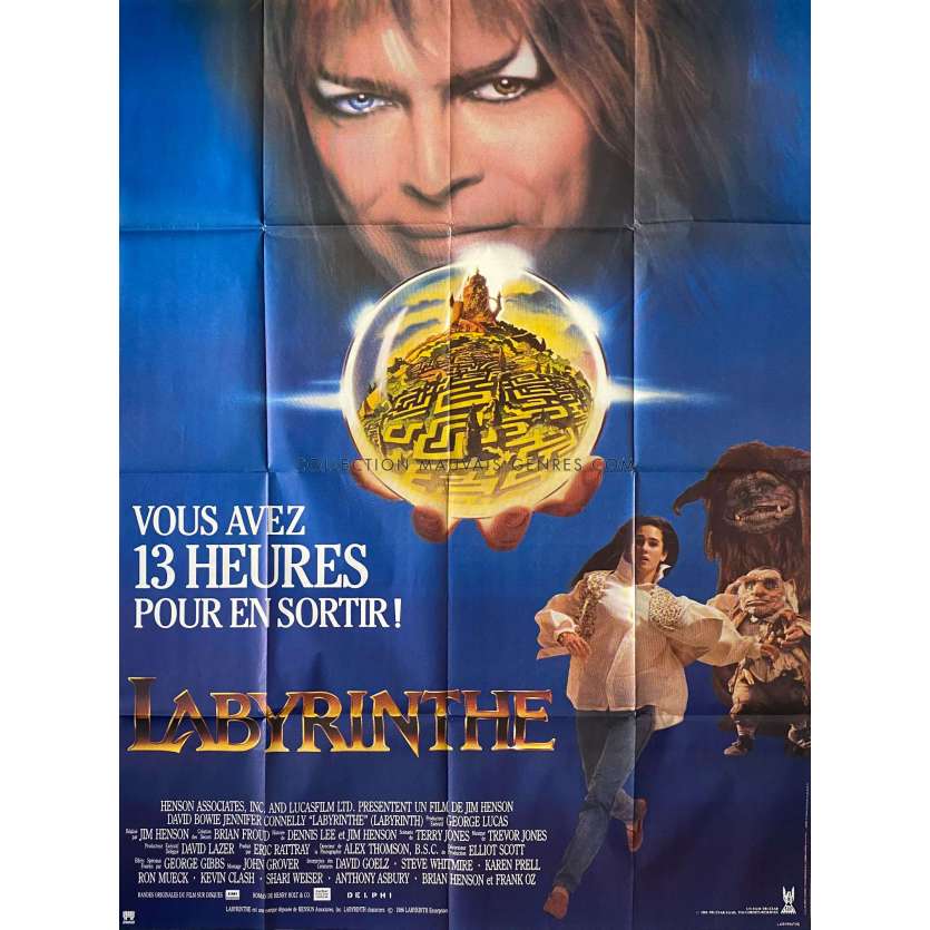 LABYRINTHE Affiche de film- 120x160 cm. - 1986 - David Bowie, Jim Henson