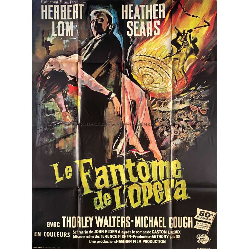 LE FANTOME DE L'OPERA Affiche de film- 120x160 cm. - 1962 - Herbert Lom, Terence Fisher
