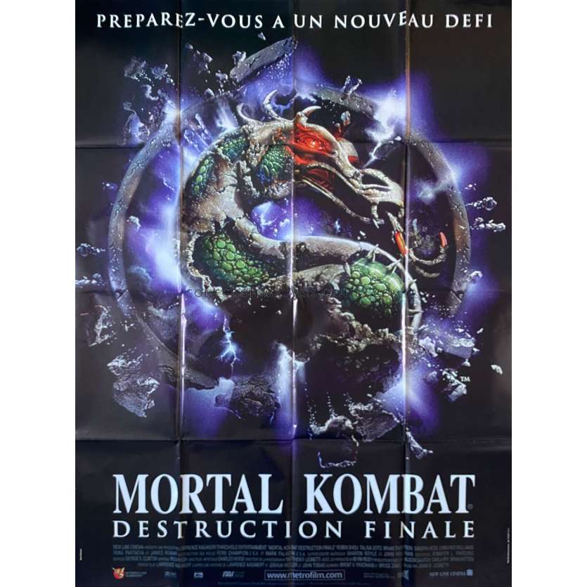 MORTAL KOMBAT ANNIHILATION French Movie Poster- 47x63 in. - 1997 - John R. Leonetti, Robin Shou