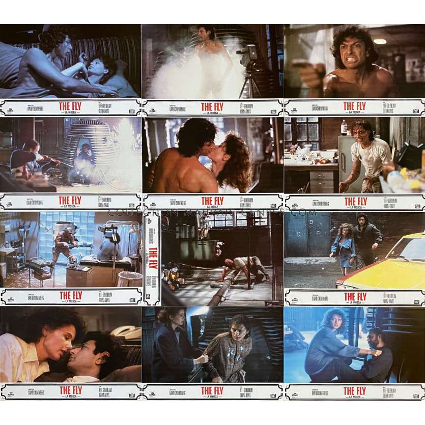 LA MOUCHE Photos de film x12 - 23x32 cm. - 1986 - Jeff Goldblum, David Cronenberg