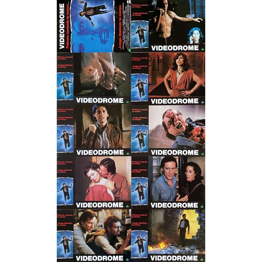 VIDEODROME Spanish Lobby Cards x10 - 9x12,5 in. - 1983 - David Cronenberg, James Woods