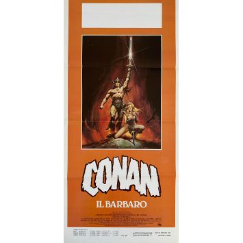 CONAN LE BARBARE Affiche de film- 33x71 cm. - 1982 - Arnold Schwarzenegger, John Milius