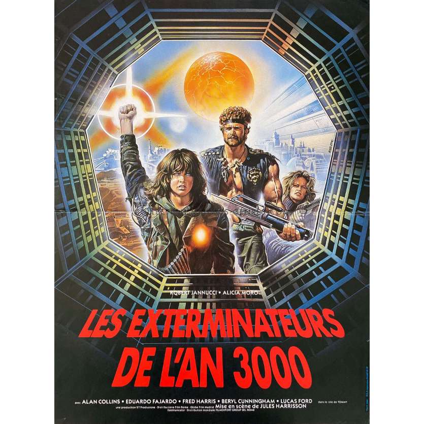 EXTERMINATORS OF THE YEAR 3000 French Movie Poster- 15x21 in. - 1983 - Giuliano Carnimeo, Robert Iannucci