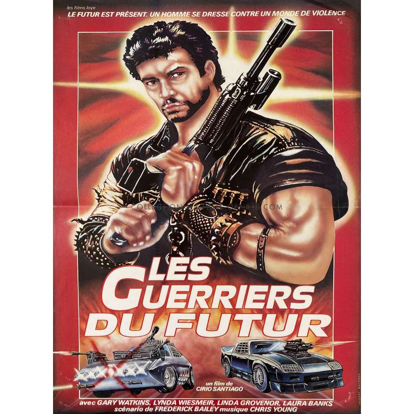 WHEELS OF FIRE French Movie Poster- 15x21 in. - 1985 - Cirio H. Santiago, Gary Watkins