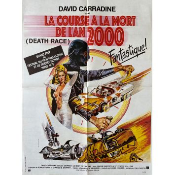 DEATH RACE 2000 French Movie Poster- 23x32 in. - 1975 - David Carradine, Sylvester Stallone