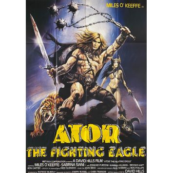 ATOR THE FIGHTING EAGLE Italian Movie Poster Inter vs. - 39x55 in. - 1982 - Joe D'Amato, Joe D'Amato