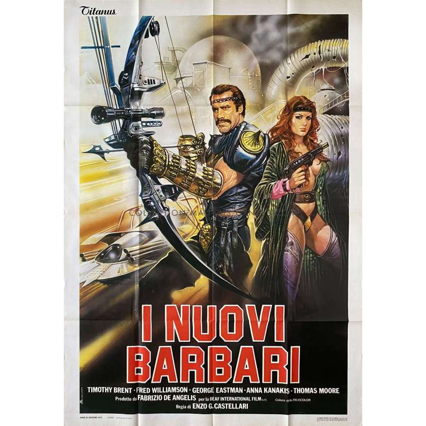 WARRIORS OF THE WASTELAND Italian Movie Poster- 39x55 in. - 1983 - Enzo G. Castellari, Fred Williamson