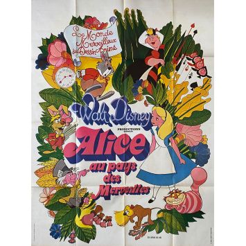 ALICE AU PAYS DES MERVEILLES Affiche de film- 120x160 cm. - 1951/R1970 - Ed Wynn, Walt Disney