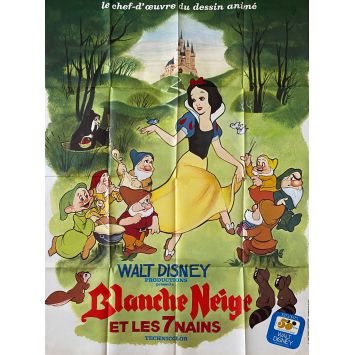 BLANCHE NEIGE ET LES SEPT NAINS Affiche de film- 120x160 cm. - 1937/R1973 - Adriana Caselotti, Walt Disney