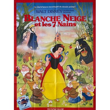 BLANCHE NEIGE ET LES SEPT NAINS Affiche de film- 120x160 cm. - 1937/R1983 - Adriana Caselotti, Walt Disney