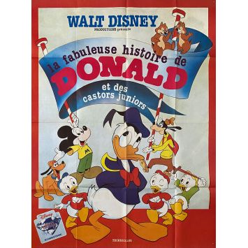 LA FABULEUSE HISTOIRE DE DONALD Affiche de film- 120x160 cm. - 1975/R1980 - Castors Junior, Walt Disney