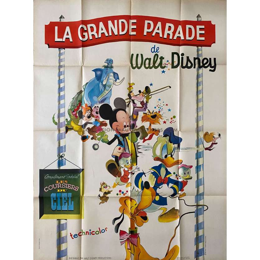 LA GRANDE PARADE DE WALT DISNEY Affiche de film- 120x160 cm. - 1963 - Mickey Mouse, Walt Disney