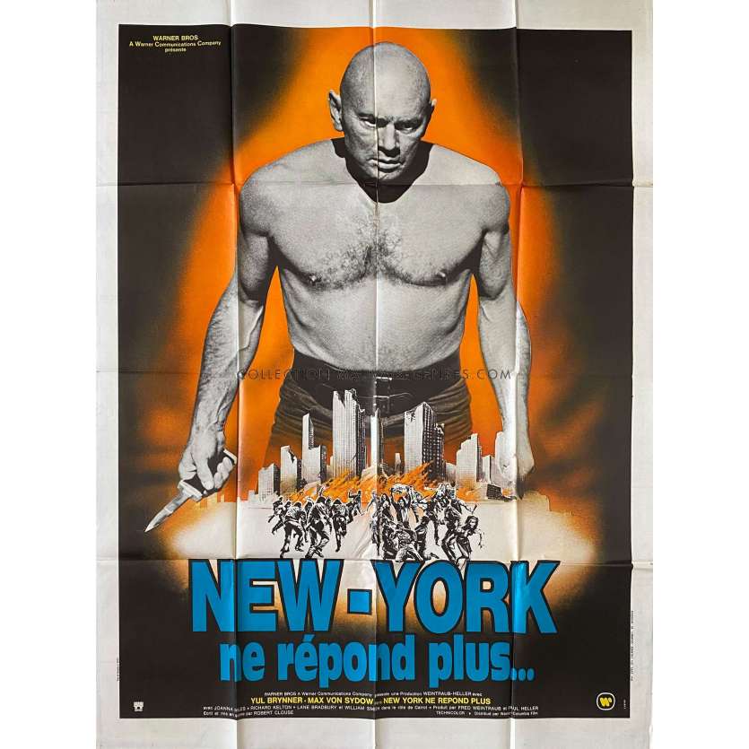 NEW YORK NE REPOND PLUS Affiche de film- 120x160 cm. - 1975 - Yul Brynner, Robert Clouse