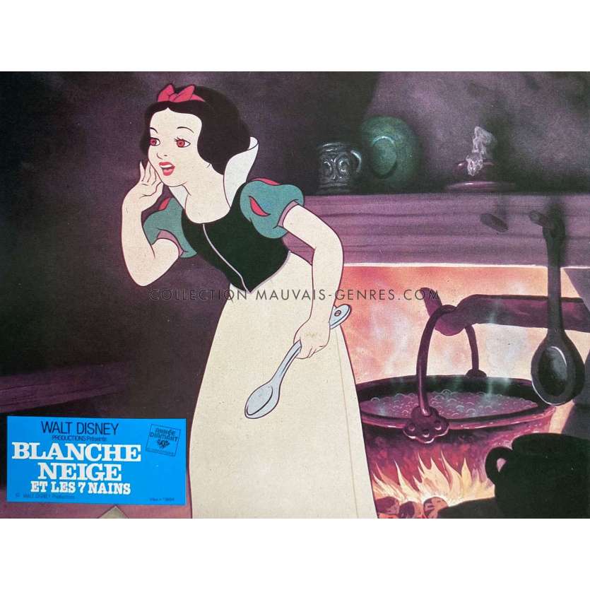 SNOW WHITE AND THE SEVEN DWARFS French Lobby Card N01 - 9x12 in. - 1937/R1973 - Walt Disney, Adriana Caselotti