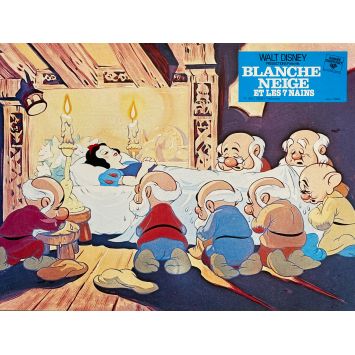 SNOW WHITE AND THE SEVEN DWARFS French Lobby Card N05 - 9x12 in. - 1937/R1973 - Walt Disney, Adriana Caselotti