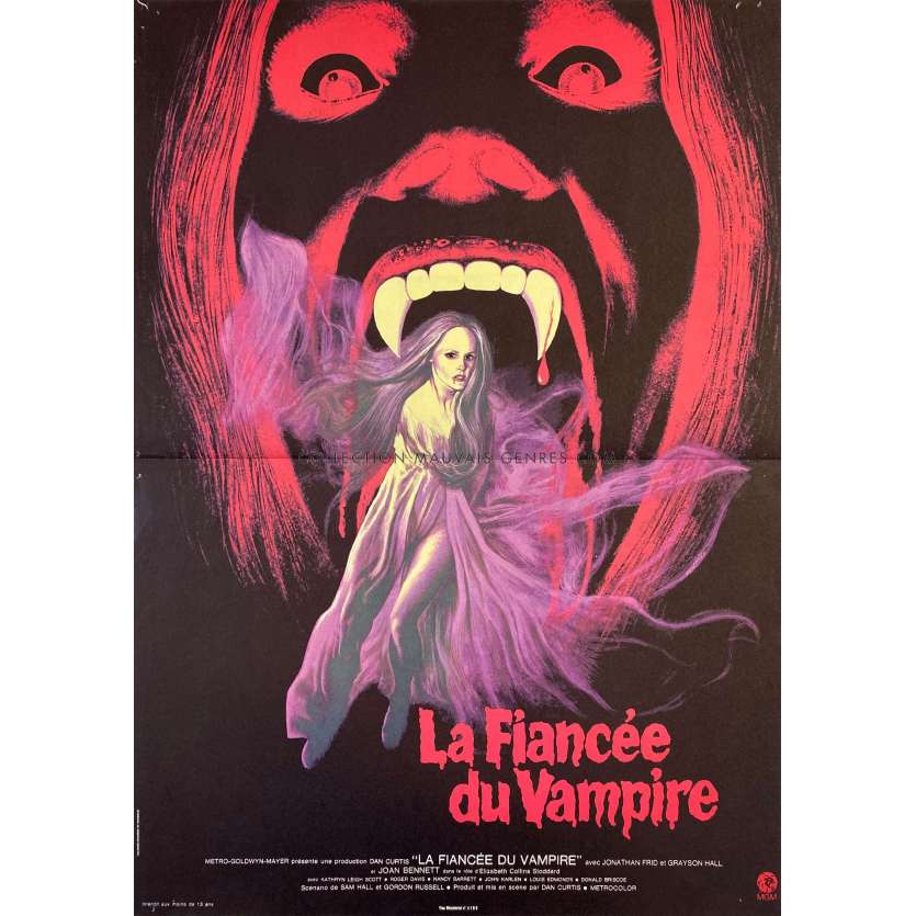LA FIANCEE DU VAMPIRE Affiche de film- 40x54 cm. - 1970 - Jonathan Frid, Dan Curtis