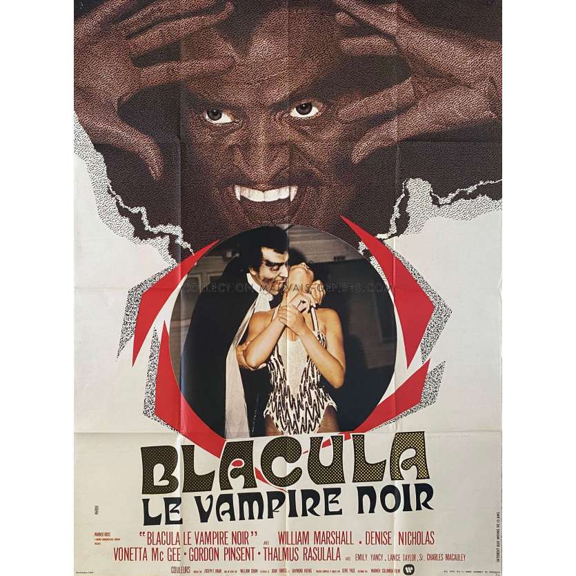 BLACULA LE VAMPIRE NOIR Affiche de film- 120x160 cm. - 1972 - William Marshall, William Crain