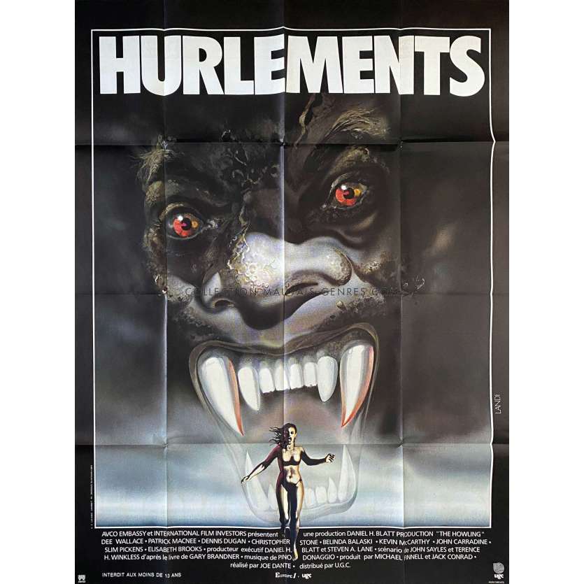 THE HOWLING French Movie Poster- 47x63 in. - 1981 - Joe Dante, Patrick McNee