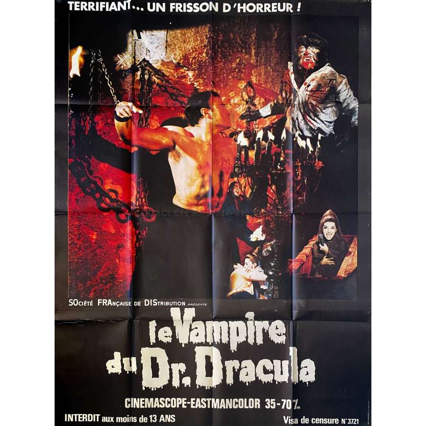 LES VAMPIRES DU DR DRACULA Affiche de film- 120x160 cm. - 1968 - Paul Naschy, Enrique López Eguiluz