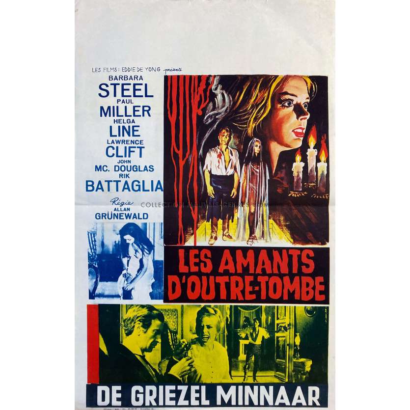 LES AMANTS D'OUTRE-TOMBE Affiche de film- 35x55 cm. - 1965 - Barbara Steele, Mario Caiano